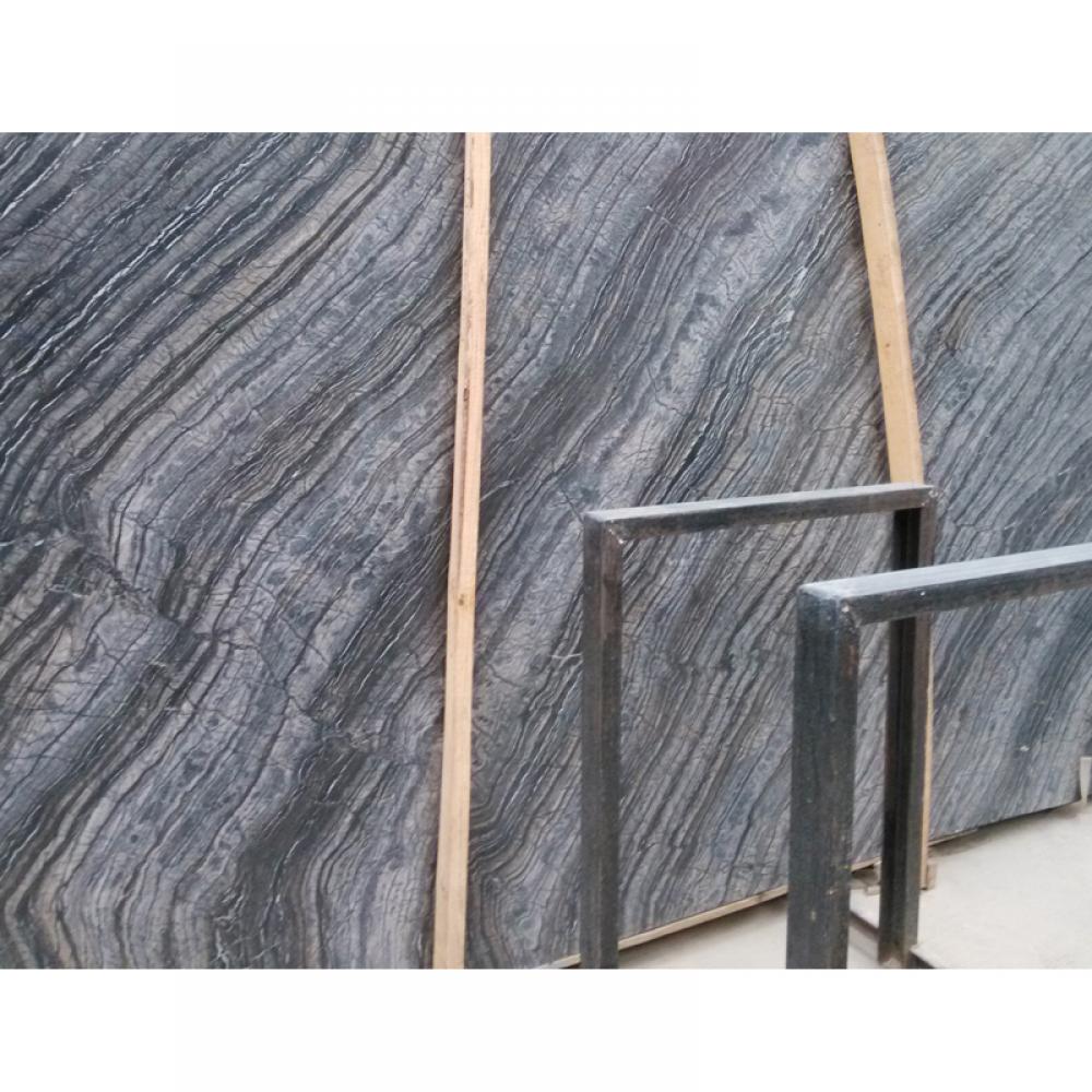 Chinese black marble ancient wood grain marble slab