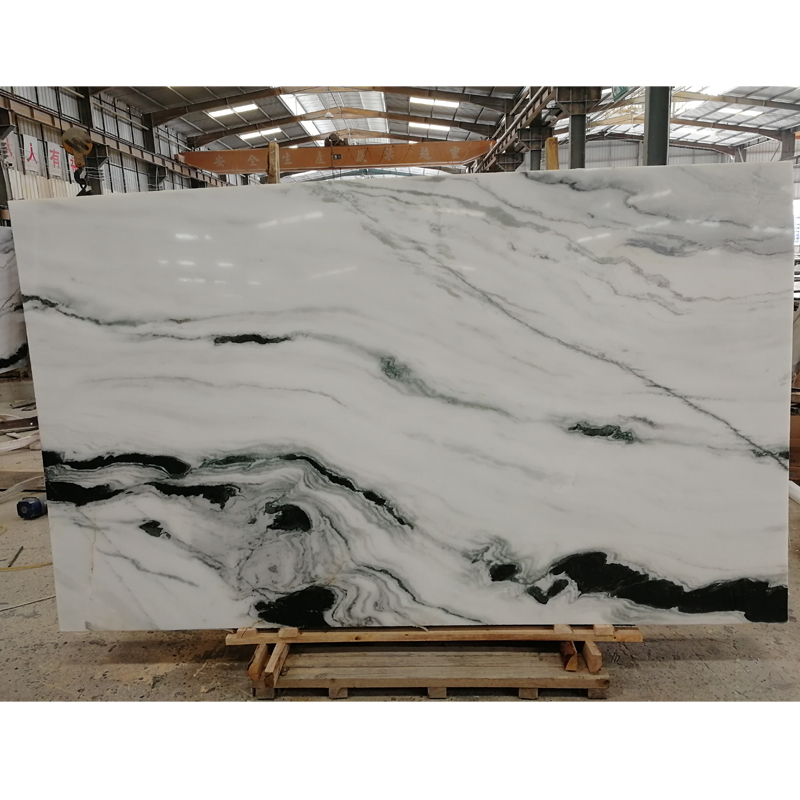 Polished Panda White Marble Stone Slab
