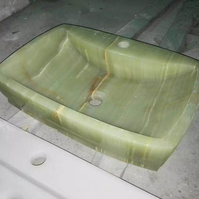 Green Onyx Bathroom Vessel Sinks